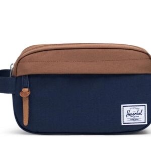 Herschel Supply Company Blue and Tan Toiletry Bag